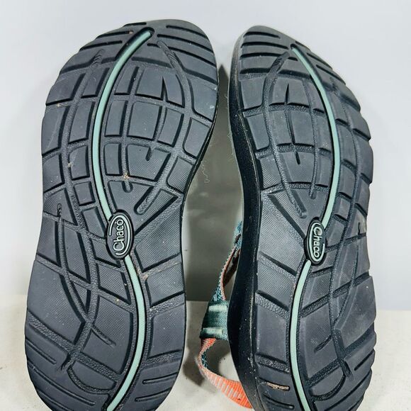 CHACO ZX2 CLASSIC Sport Sandals Women's 7Teal/Orange straps.gray,black sole - Picture 5 of 8